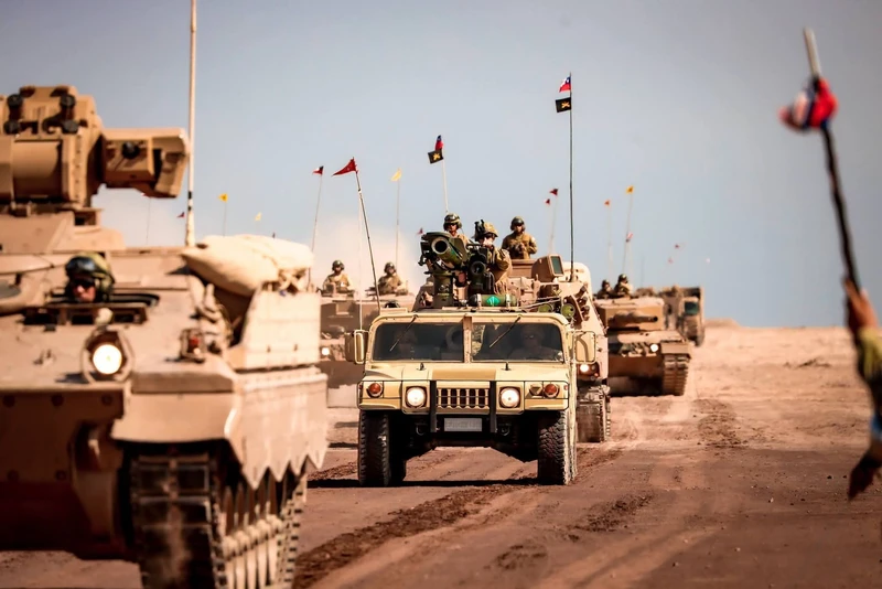 Veh�culo todoterreno AM General Humvee del Ej�rcito de Chile usado como plataformas m�viles para el sistema de misiles antitanque israel�es Spike 